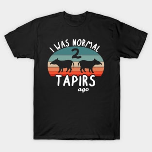 Sunset vintage tapir saying jungle T-Shirt